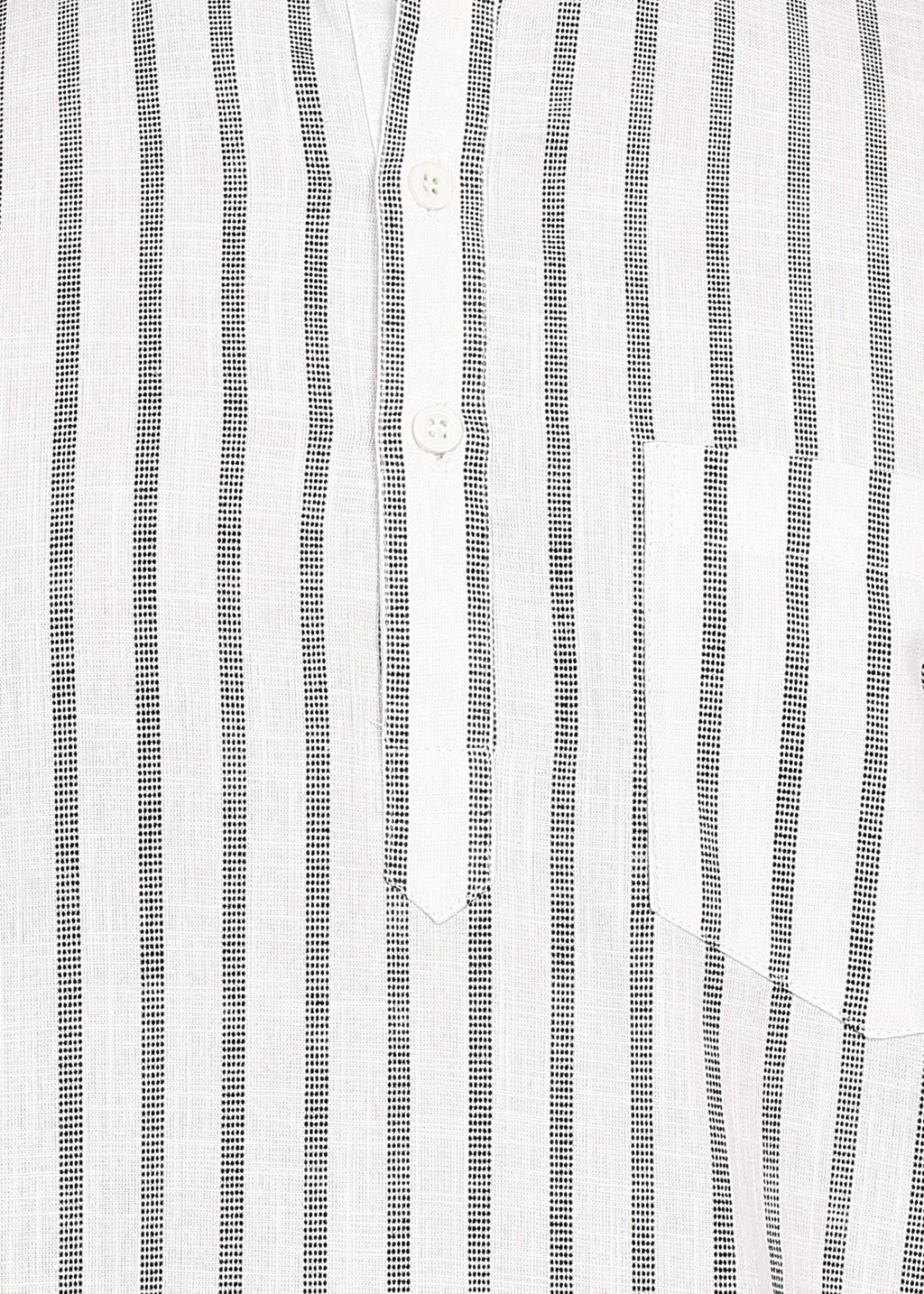 Fabmade Driftline Stripe Linen Short Kurta