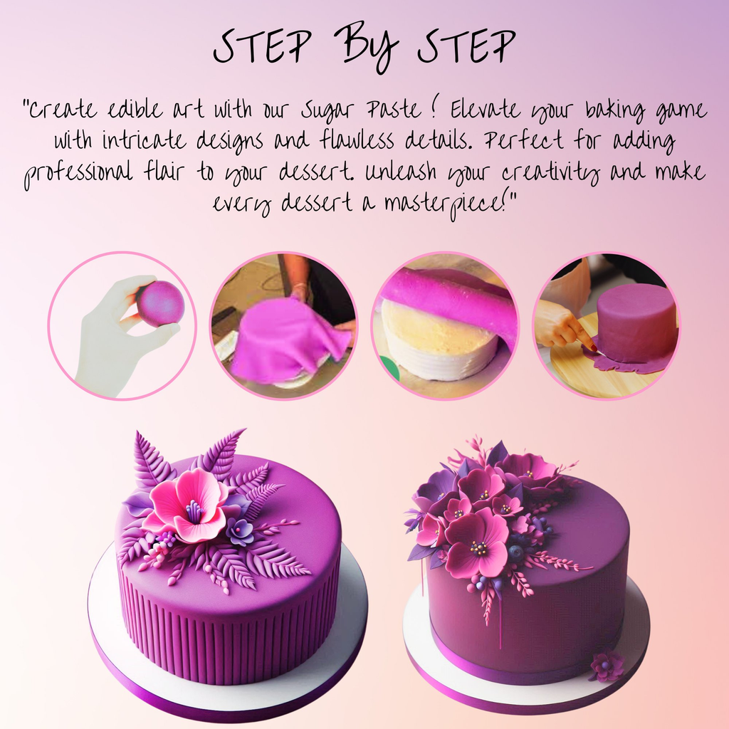 fuchsia pink fondant edible sugarpaste 1kg
