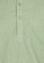 Fabmade Sage Linen Kurta