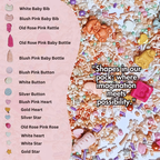 confect girls baby shower sprinkles mix heart teddy baby feed bottle baby feet sprinkles pack of 5 baby shower 17