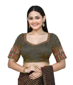 Joban Fashion Women's Green Embroidered Stitched Blouse - Distacart
