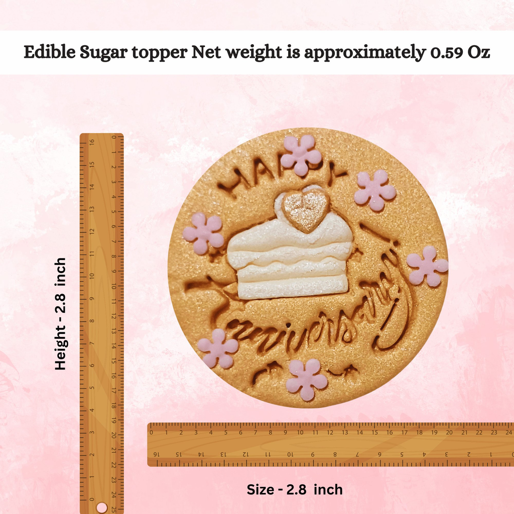 confect happy anniversary toppers for cakes cupcakes cake decorations supplies 100gms ct 12