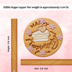 confect happy anniversary toppers for cakes cupcakes cake decorations supplies 100gms ct 12