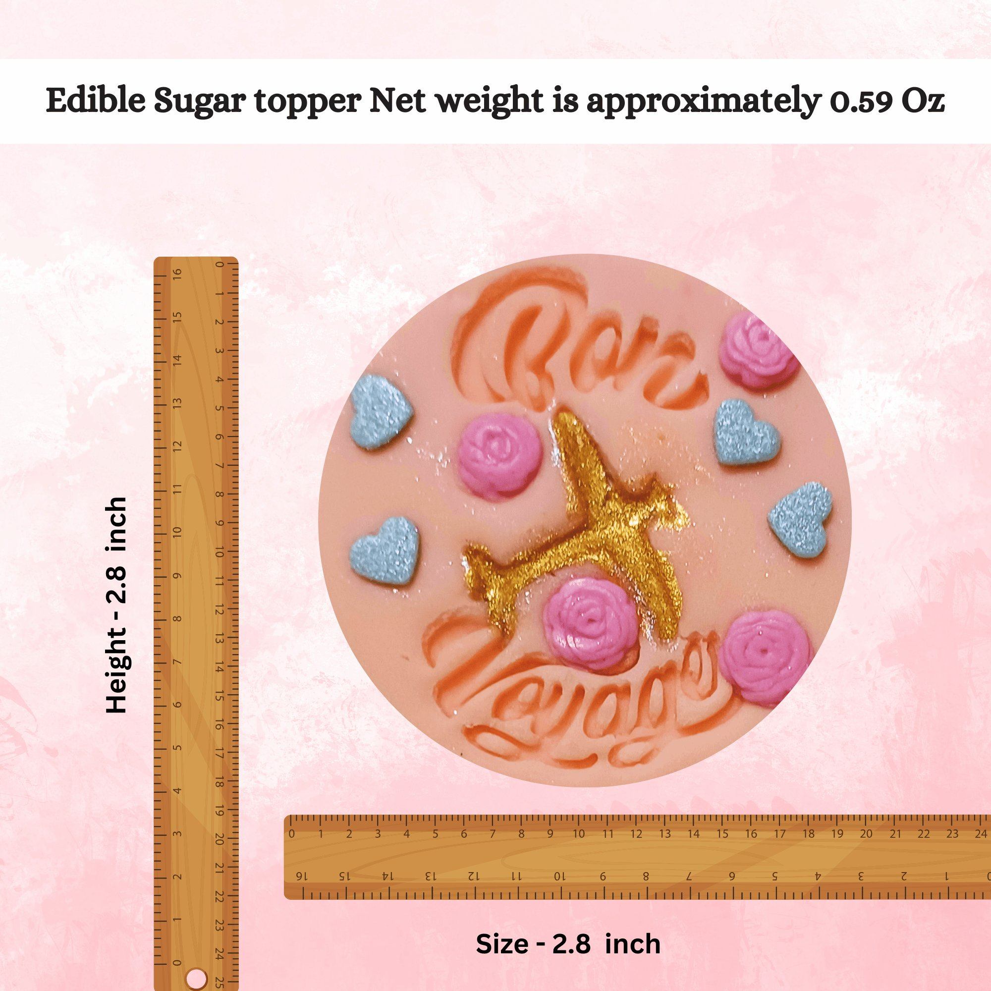 confect bon voyage toppers for cakes cupcakes edible cupcake topper cake decorations supplies 100gms ct 06