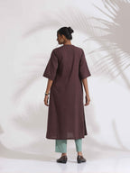 trueBrowns Cola Cotton Print Flared Kurta Set - Distacart