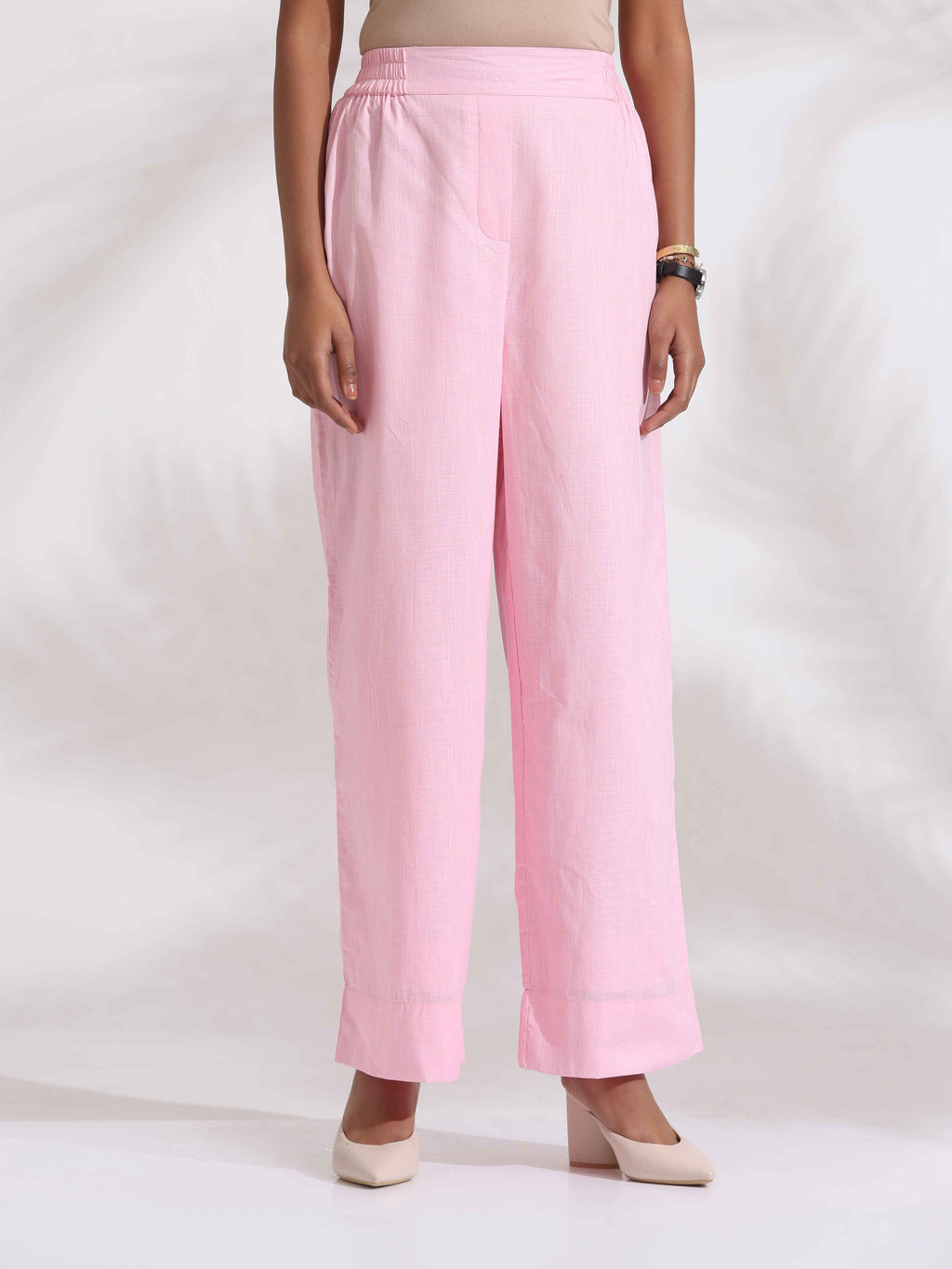 trueBrowns Pink Cotton Embroidered Kurta Set - Distacart