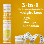 BOOSTIQ ACV Moringa & Cinnamon Effervescent Tablets - Lemon Flavour