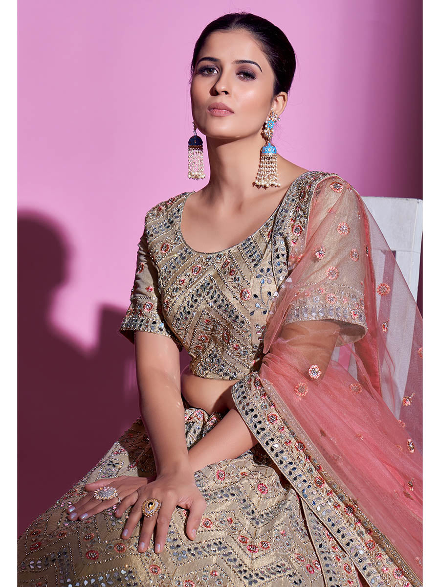 Myra Tan Gota Silk Embroidered Designer Lehenga Choli
