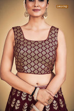 Myra Maroon Georgette Real Georgette Lehenga Choli