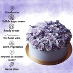 sugar roses for cake cupcake decoration lavender 120 gms