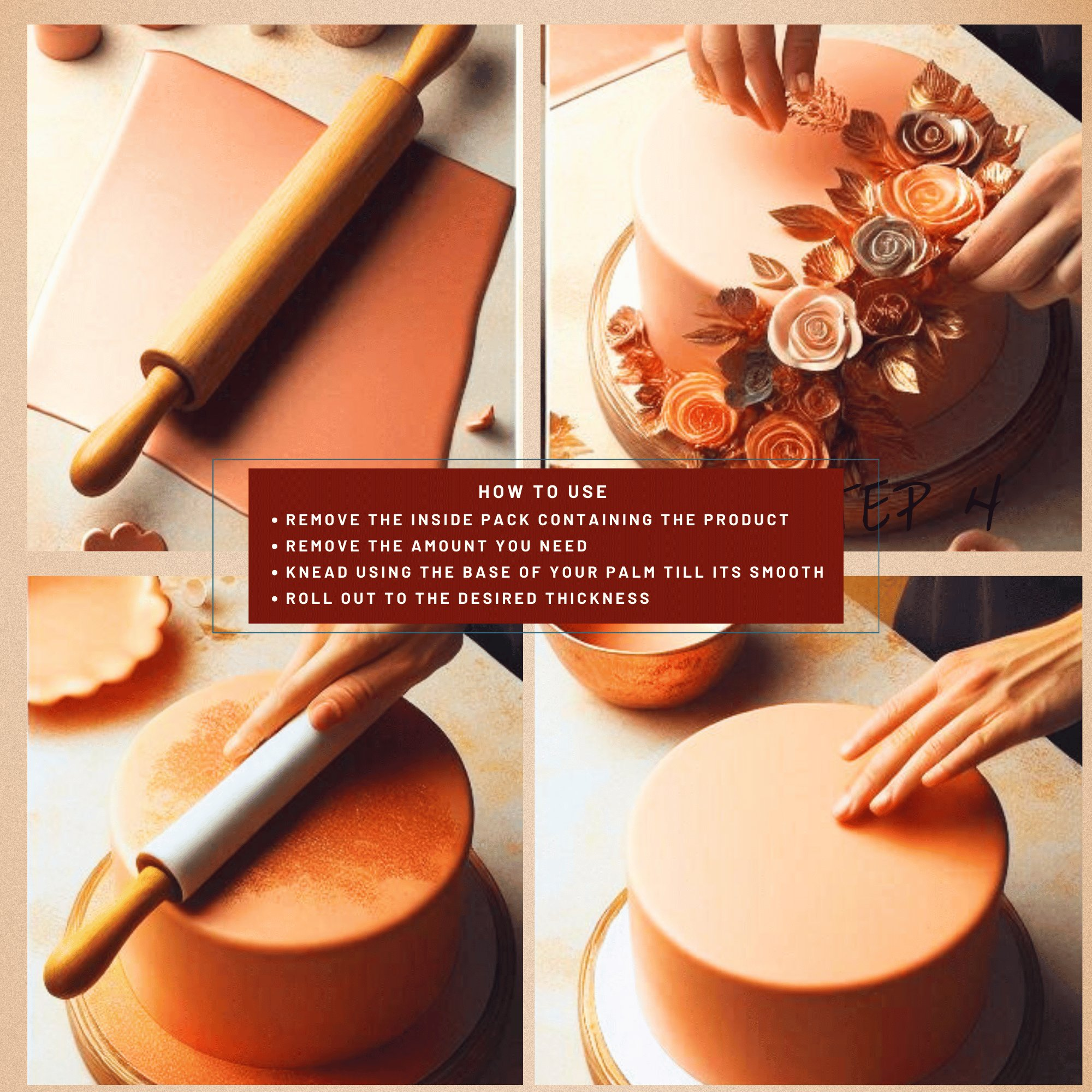 confect showstopper copper sugar paste br b 900 gms b