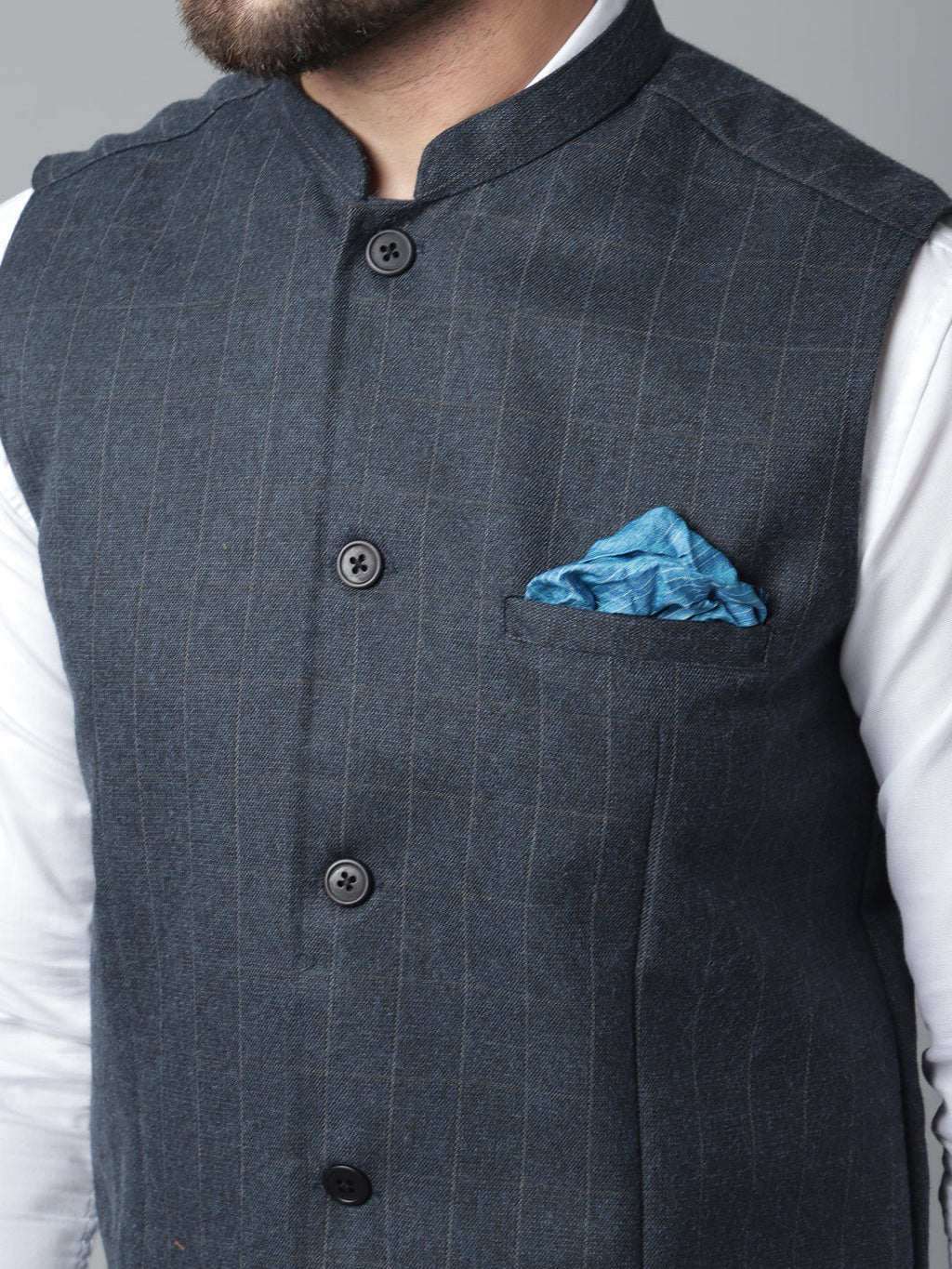 Even Apparels Men's Beige Nehru Jacket With Welt Pockets