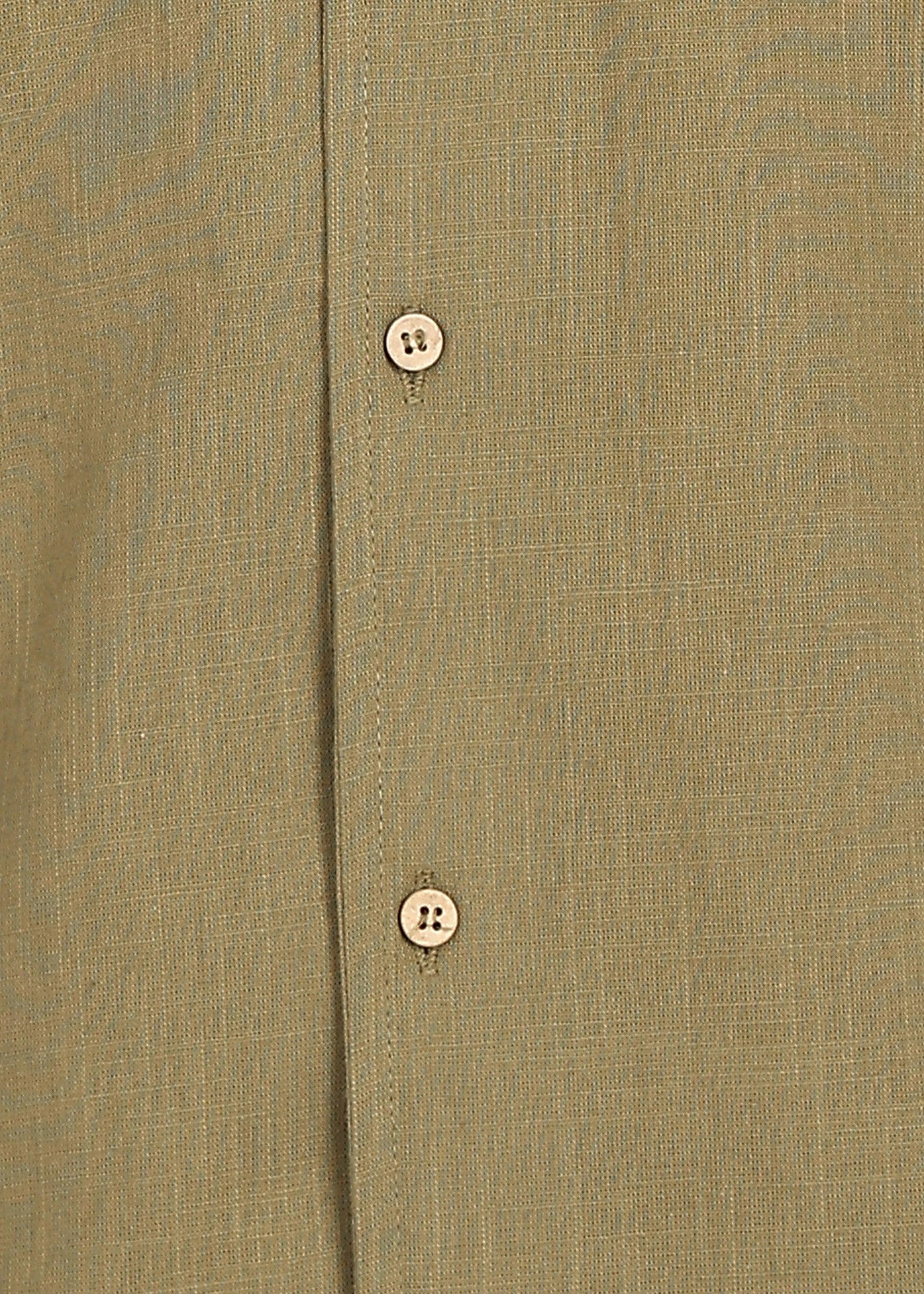 Fabmade Olive Breeze Linen Shirt