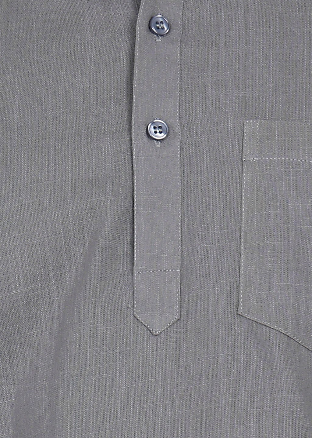 Fabmade Slate Grey Linen Short Kurta Co-Ord Set
