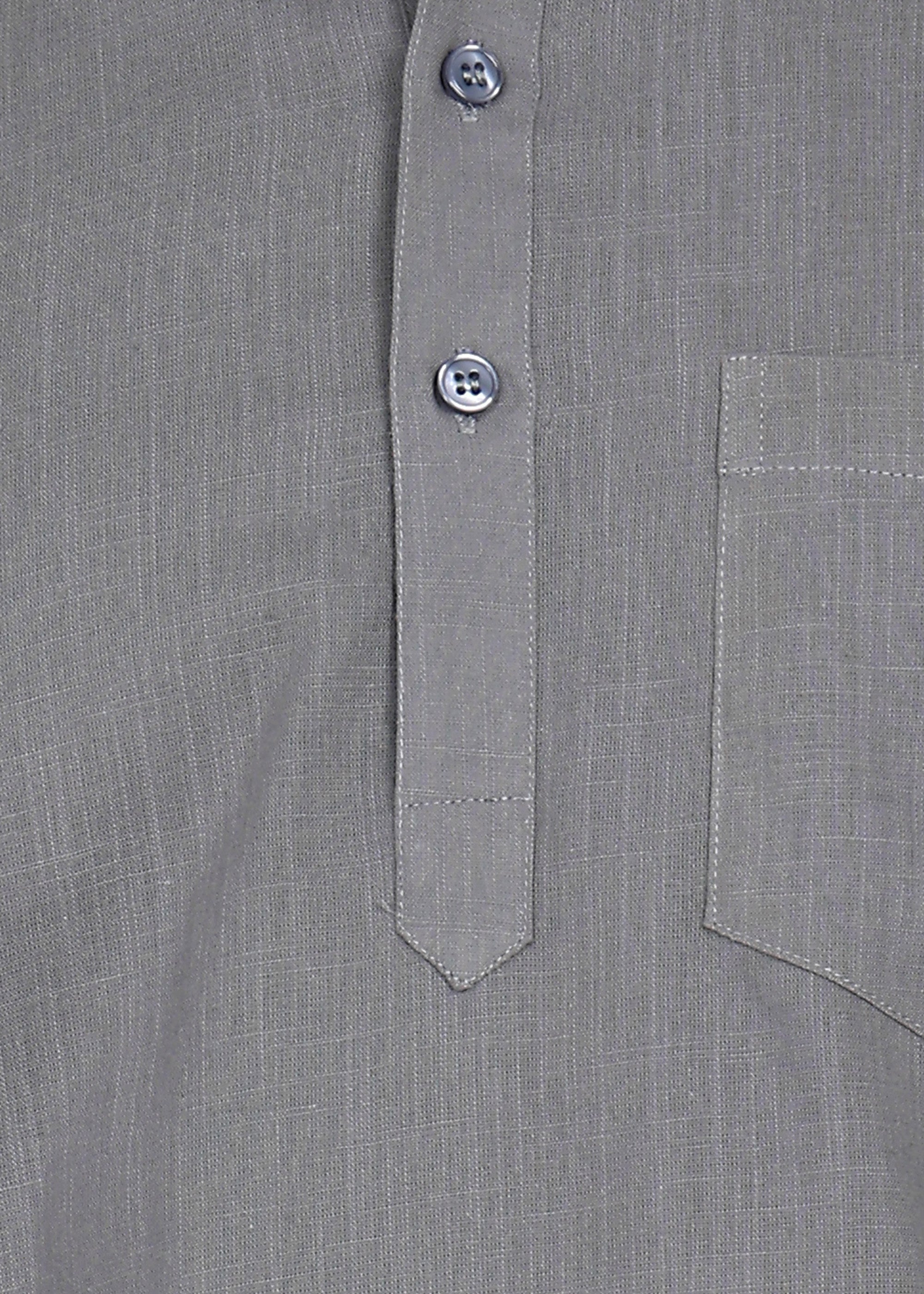 Fabmade Slate Grey Linen Short Kurta Co-Ord Set