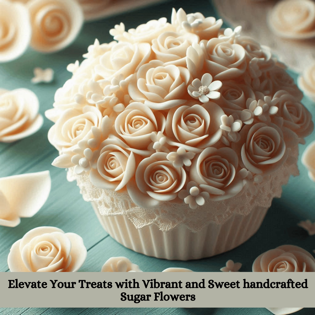 sugar roses for cake cupcake decoration ivory 120 gms