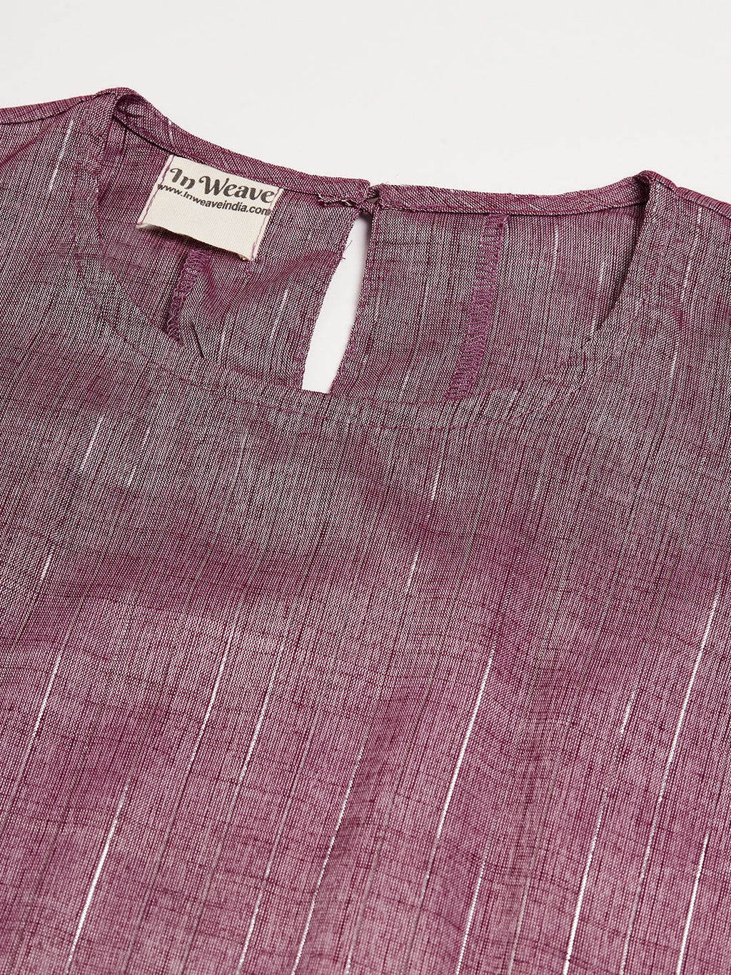 InWeave Women's Mauve Lurex Short Pallazo Kurta Set