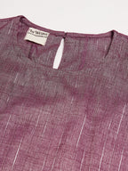 InWeave Women's Mauve Lurex Short Pallazo Kurta Set