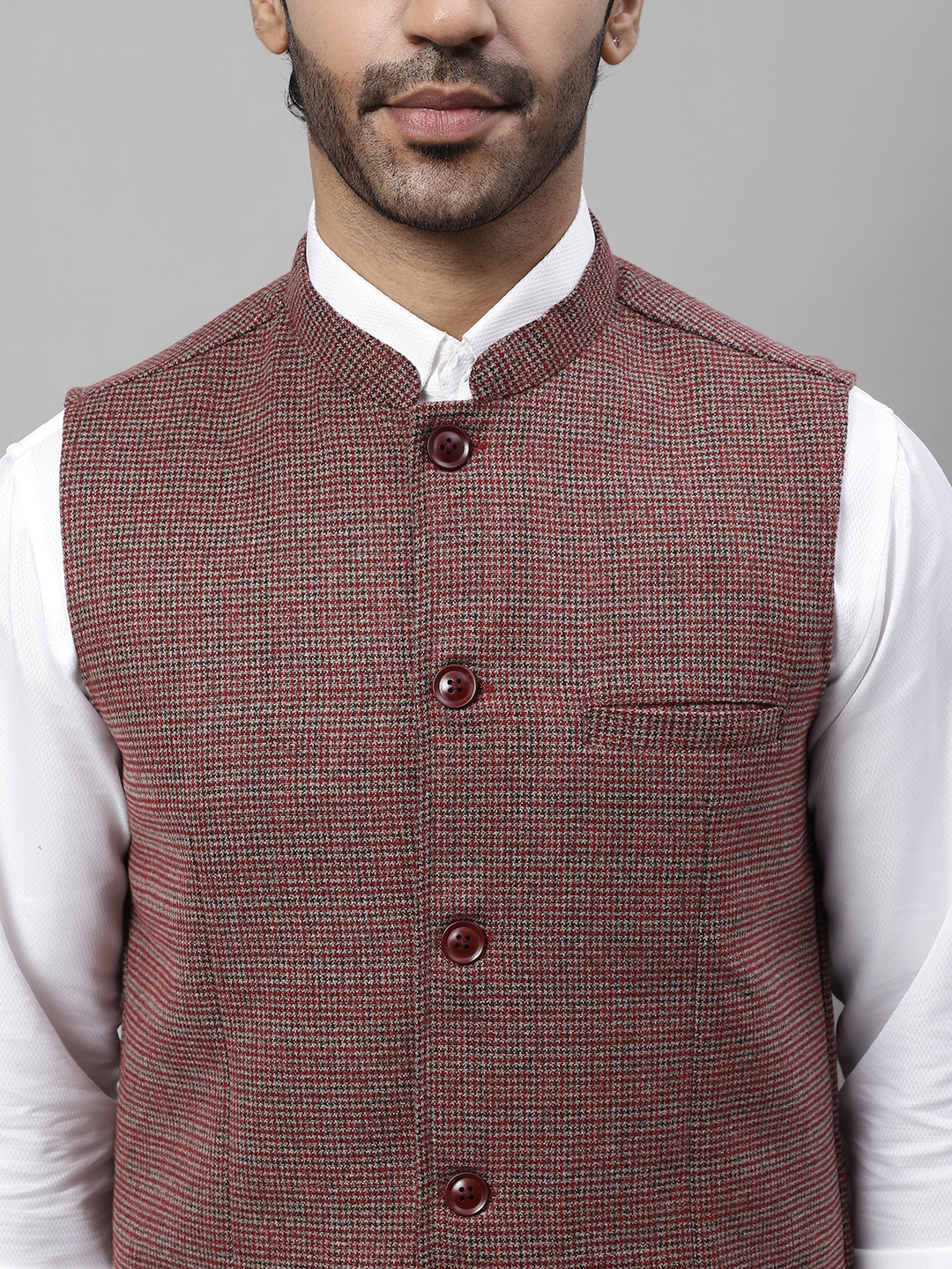 Even Apparels Men's Multi Nehru Jacket With Welt Pockets