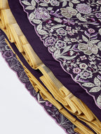 House of Panchhi Cream Net Cutdana, Sequins And Zarkan Embroidery Lehenga Choli & Dupatta