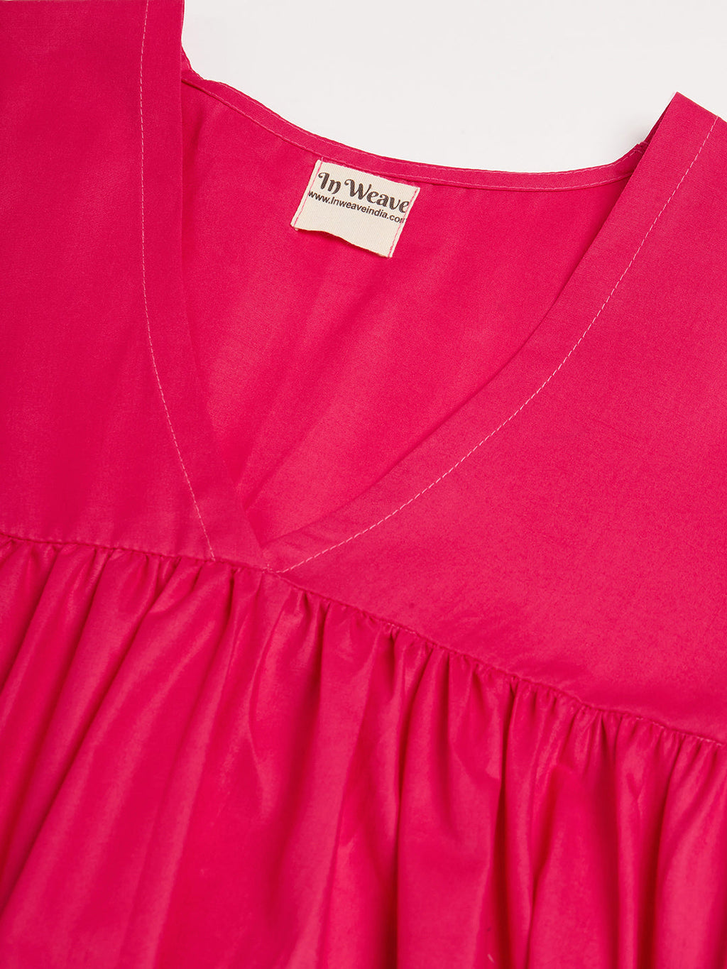 InWeave Women's Fuchsia Flared Kurta Palazzo Set