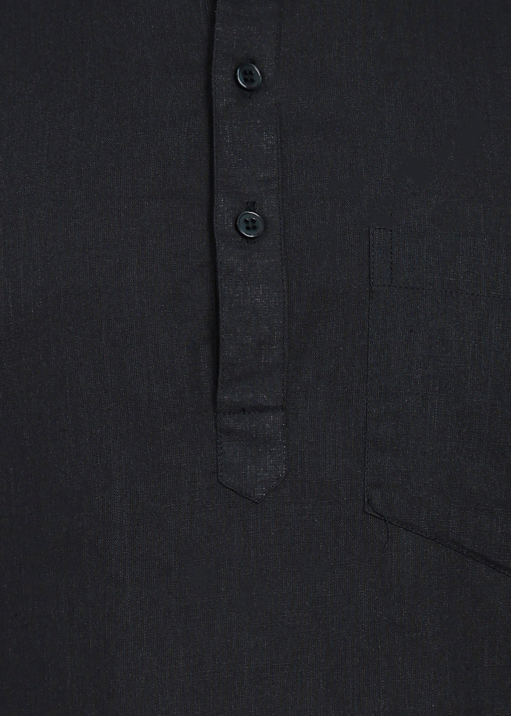Fabmade Onyx Noir Mandarin Collar Short Kurta