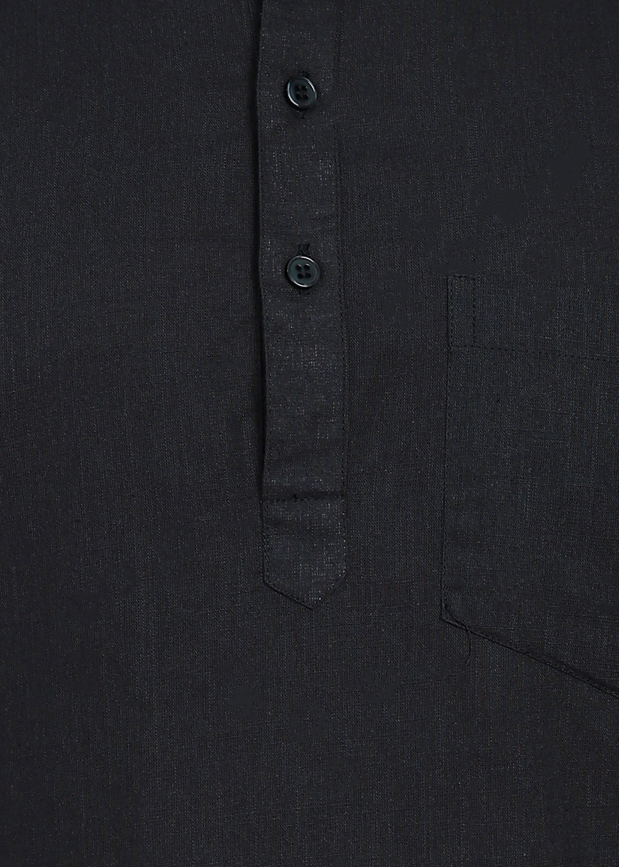 Fabmade Onyx Noir Mandarin Collar Short Kurta