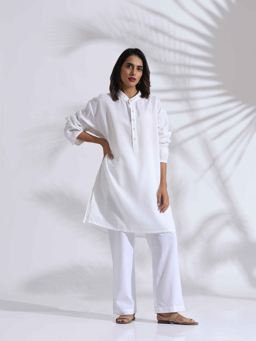 trueBrowns White Unisex Freesize Kurta