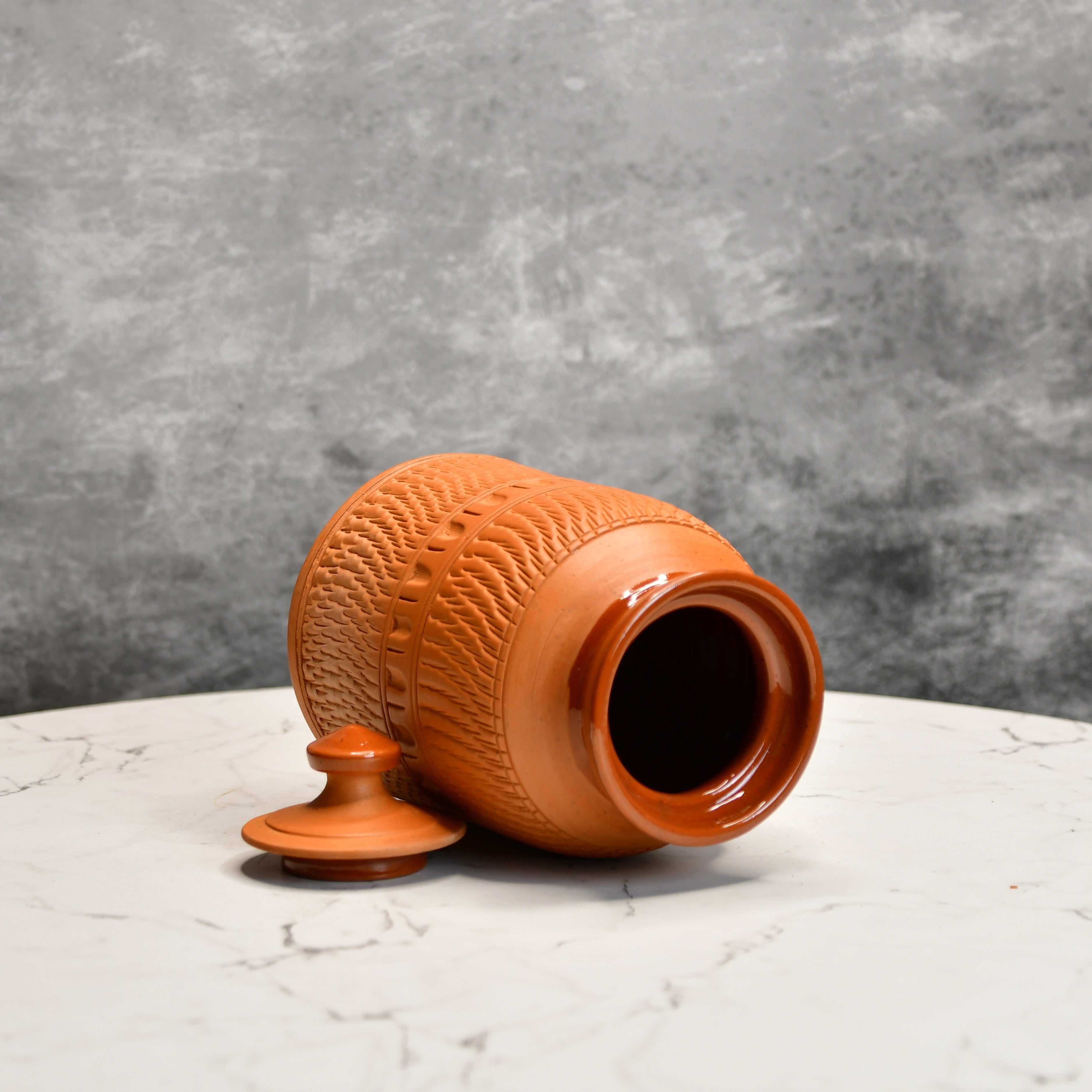 Sowpeace Premium Large Terracotta Storage Jar with Lid - Distacart