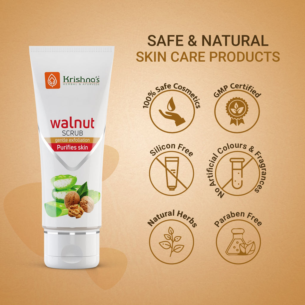 Krishna'S Herbal & Ayurveda Aloevera Walnut Scrub - Distacart