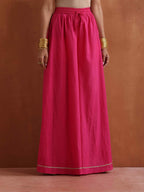 trueBrowns Pink Metallic Sharara Set - Distacart