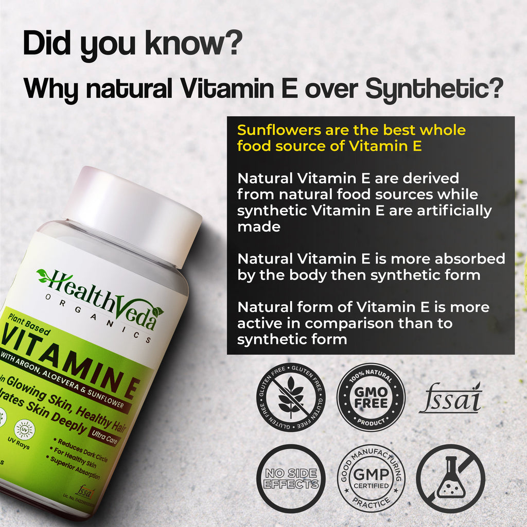 Health Veda Organics Vitamin E Capsules - Distacart