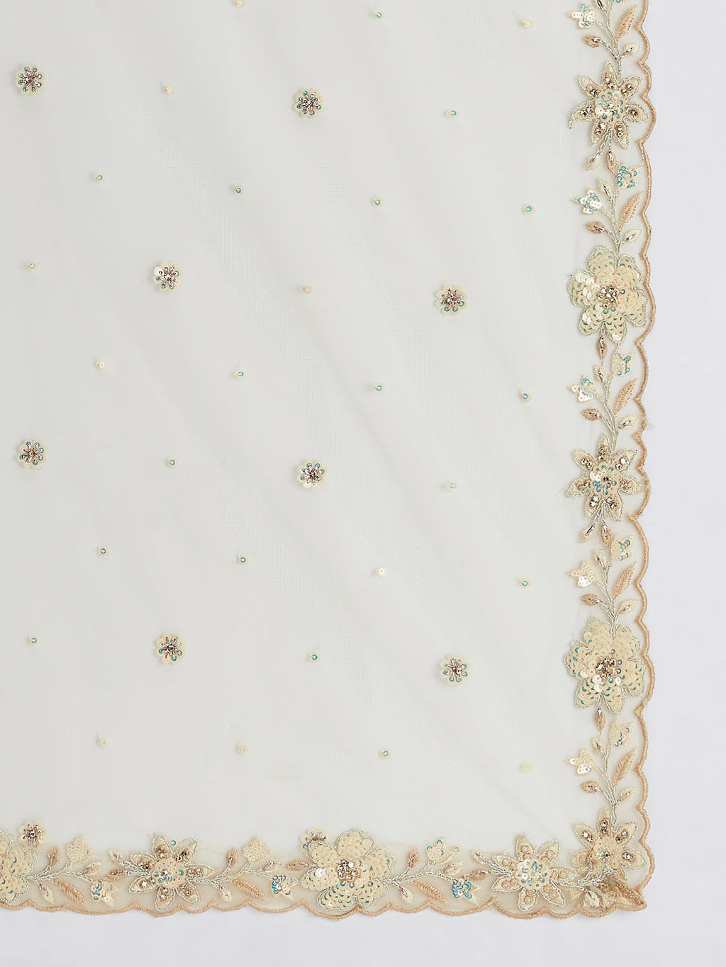 House of Panchhi Turquoise Blue Georgette Sequins And Thread Embroidery Lehenga Choli & Dupatta