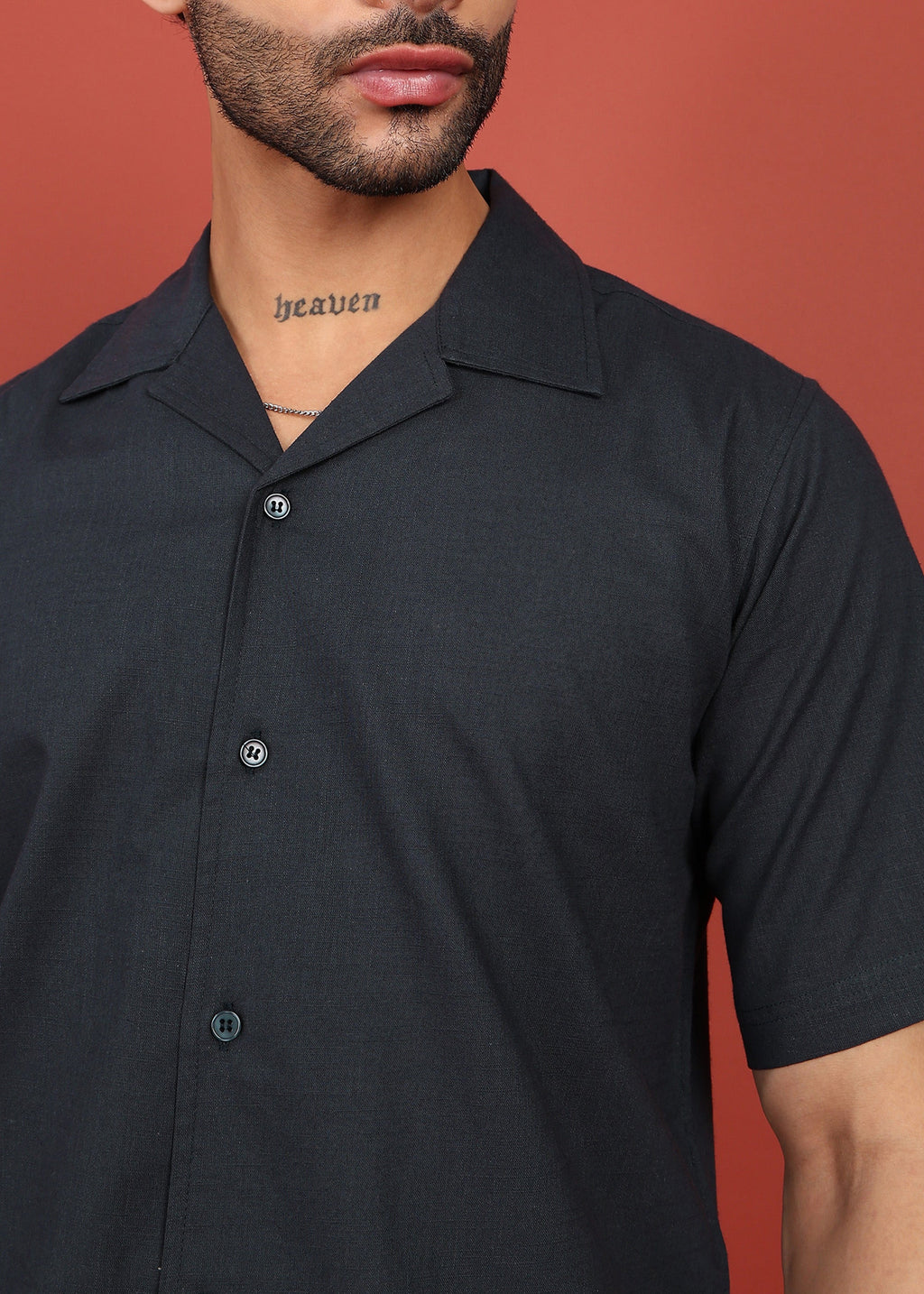 Fabmade Midnight Ease Open-Collar Shirt