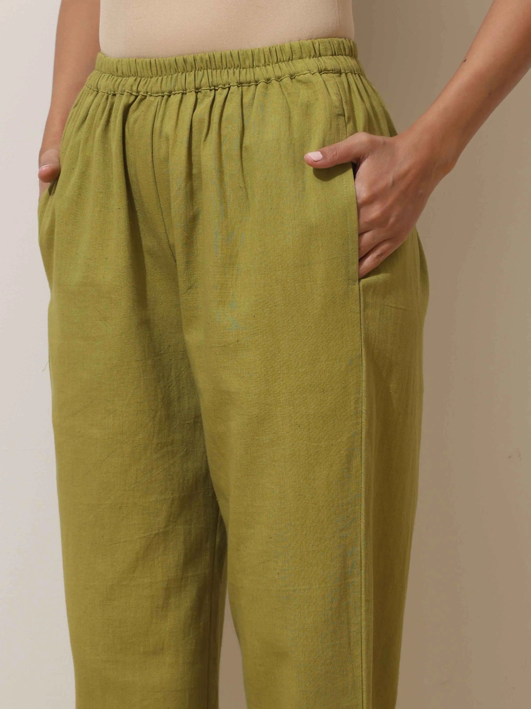 trueBrowns Brown Cotton Linen Kurta Pant Set - Distacart