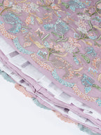 House of Panchhi Pink Chiffon Sequins And Thread Embroidery Lehenga Choli & Printed Dupatta