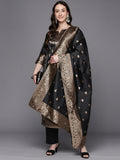 Ahalyaa Unstitched Black Dress Material - Distacart
