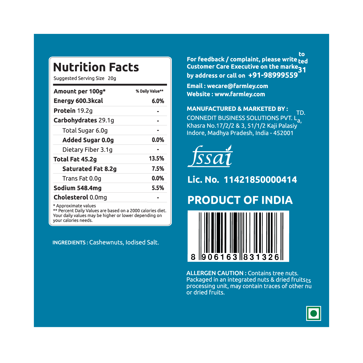 classicsaltedcashewsroasted160g