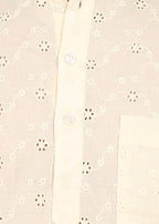 Fabmade Ivory Bloom Embroidered Short Kurta
