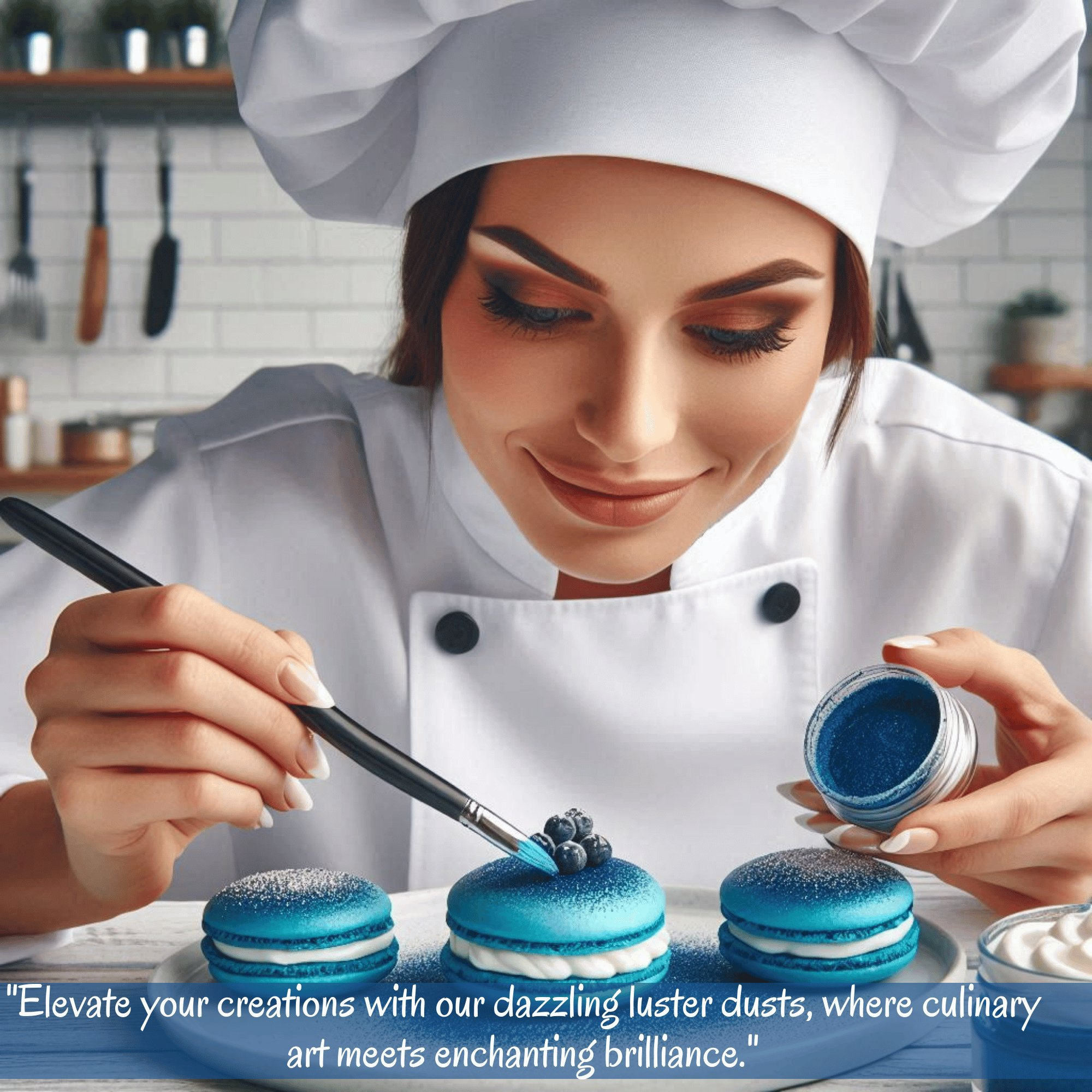 poppy blue edible luster dust 5 g