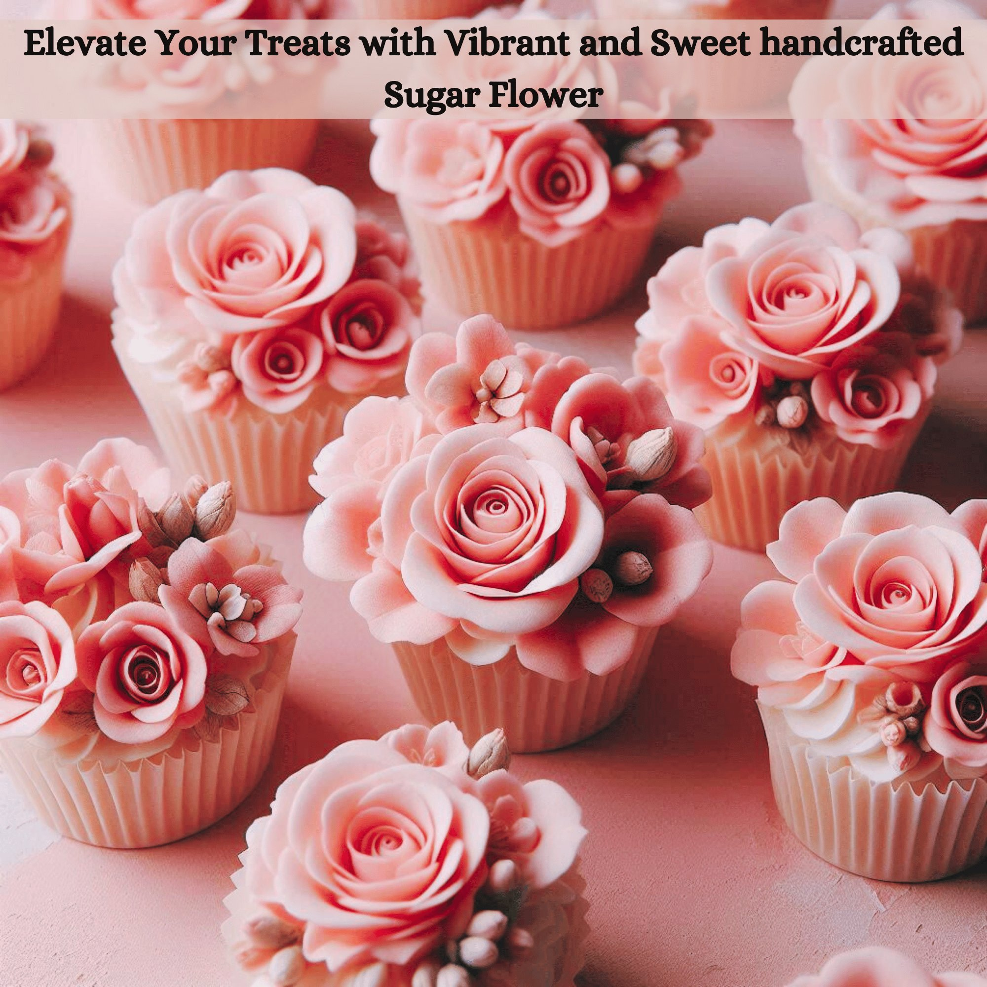 sugar roses for cake cupcake decoration blush pink 120 gms