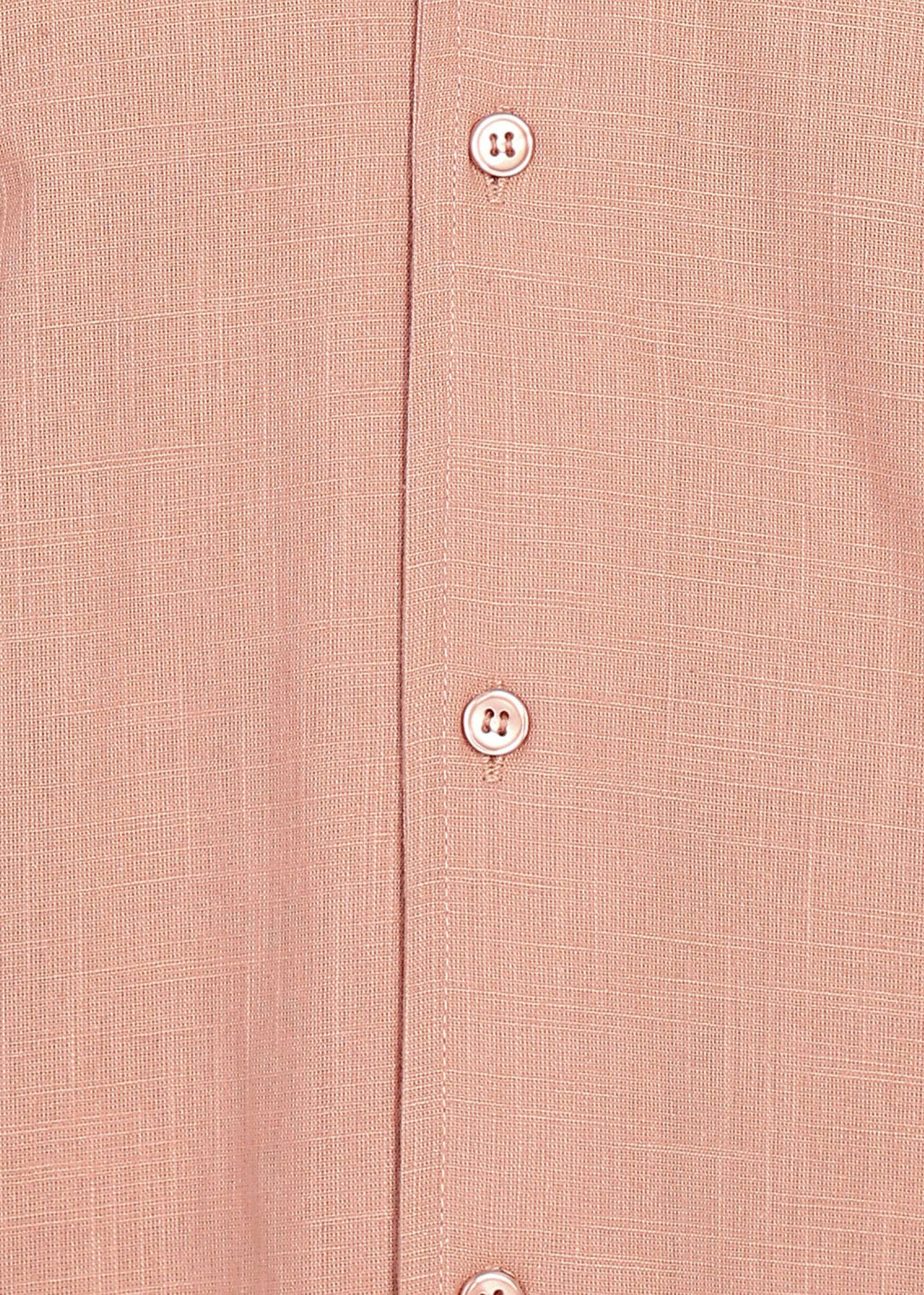 Fabmade Men’S Peach Linen Short-Sleeve Shirt