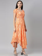 Souchii Chiffon Midi Dress - Distacart