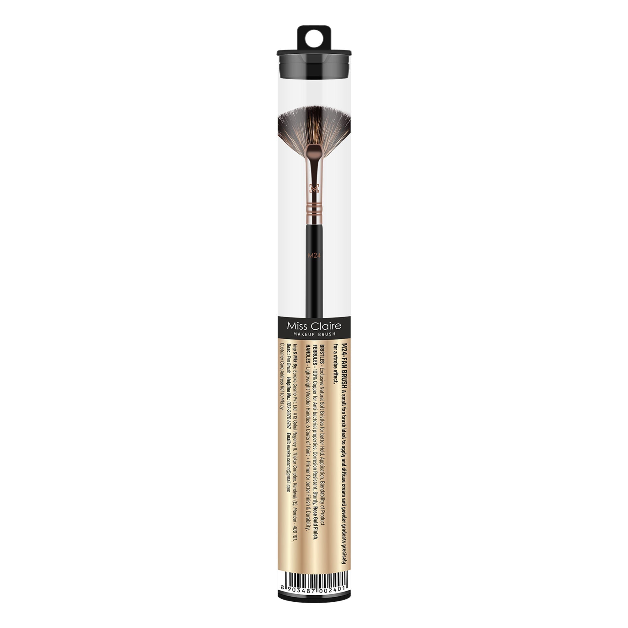 Miss Claire M24 - Fan Brush - Rose Gold