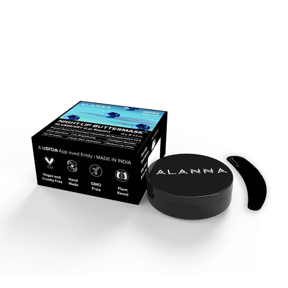 Alanna Night Lip Buttermask Blueberry - Lip Repair