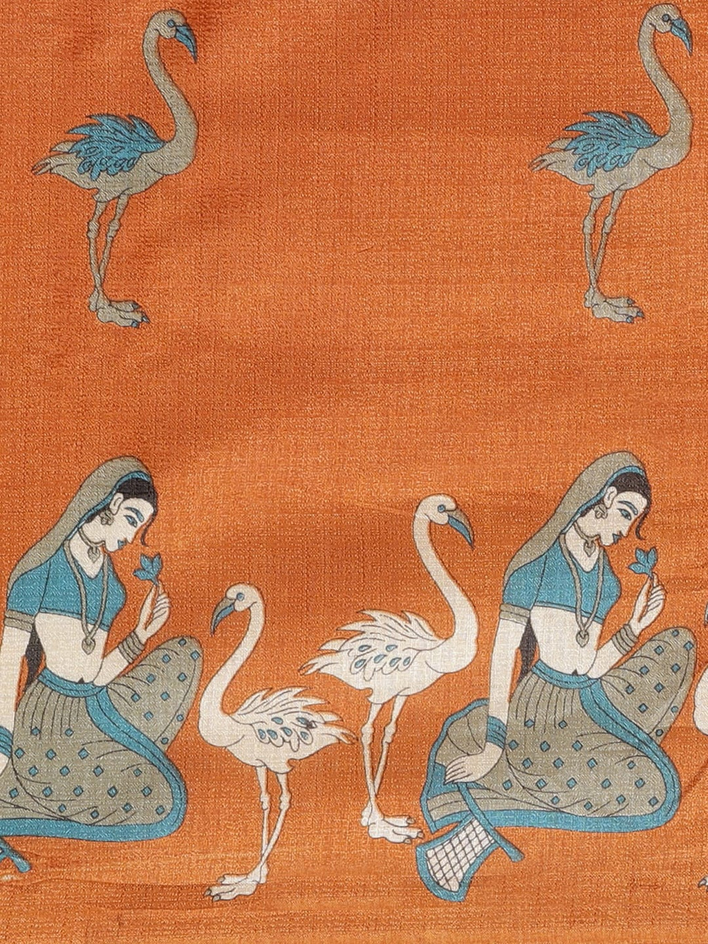 Saree Mall Rust Orange & Beige Ethnic Motifs Print Bhagalpuri Saree - Distacart