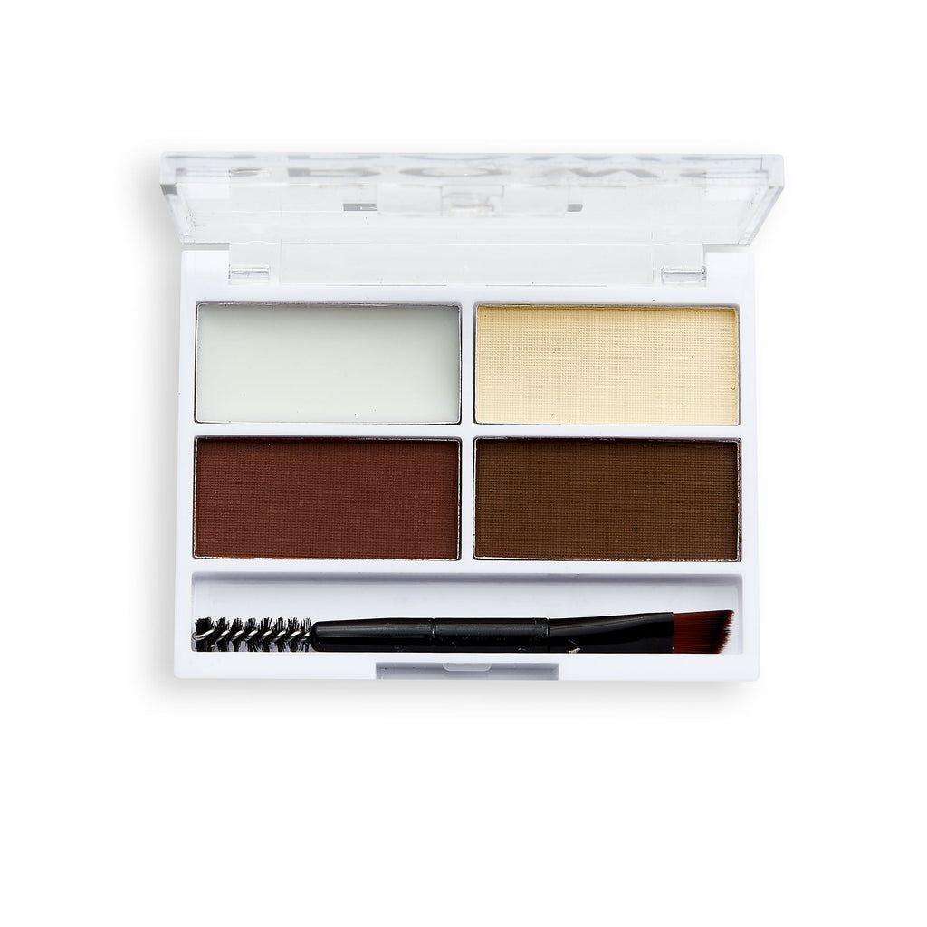 Makeup Revolution Relove Colour Cult Brow Palette - Dark - Distacart