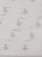 Tikhi Imli Grey Embroidered Mirror-Work Saree - Distacart