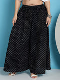 TAG 7 Floral Printed Flared Pure Cotton Palazzos