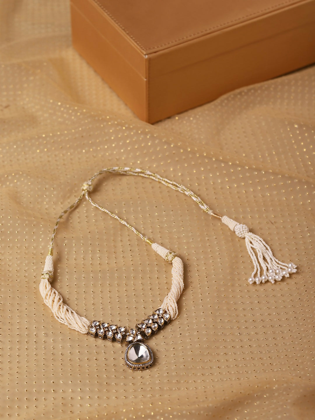 Short Kundan Neckpiece- Ruby Raang
